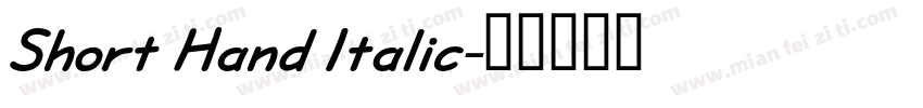 Short Hand Italic字体转换
